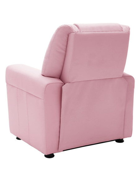 Poltrona Reclinabile per Bambini in Similpelle Rosa