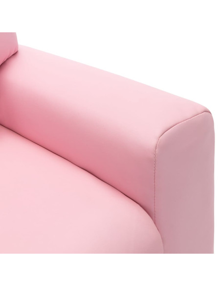 Poltrona Reclinabile per Bambini in Similpelle Rosa