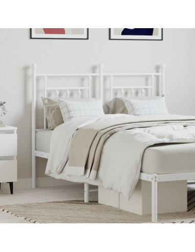 Testiera di Ricambio in Metallo Bianco 120 cm