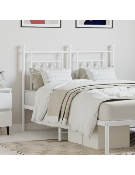 Testiera di Ricambio in Metallo Bianco 120 cm