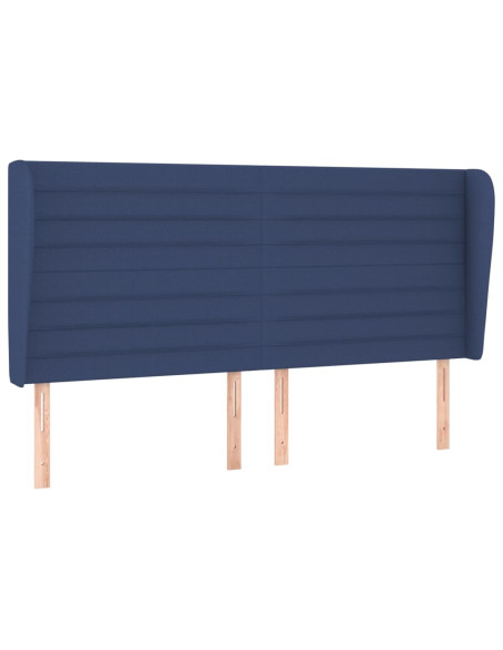 Testiera ad Orecchio Blu 183x23x118/128 cm in Tessuto