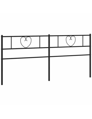 Testiera di Ricambio in Metallo Nero 180 cm