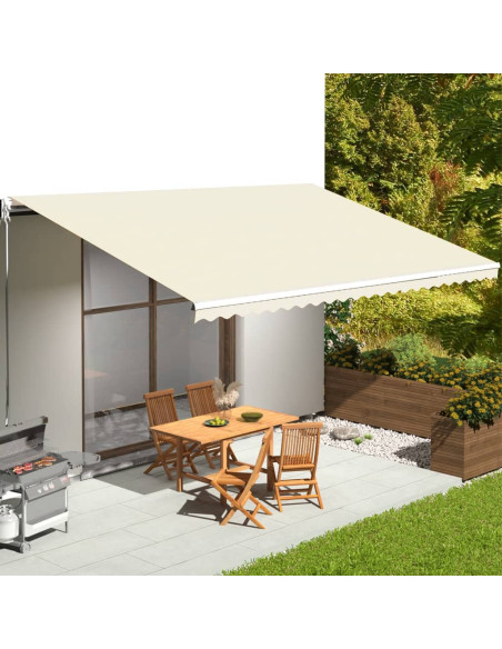 Tessuto di Ricambio per Tenda da Sole Crema 6x3,5 m