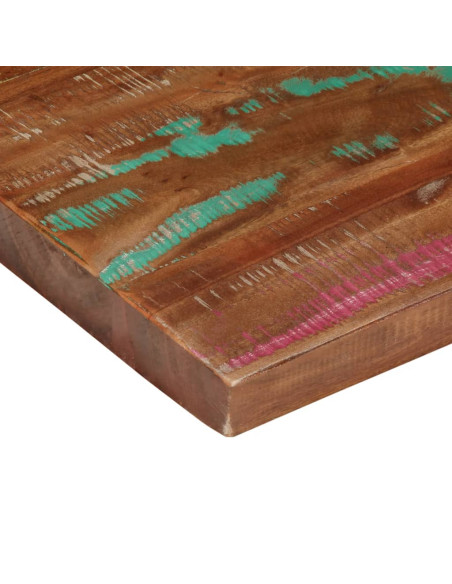 Piano Tavolo 110x80x2,5 cm Rettangolare in Massello di Recupero