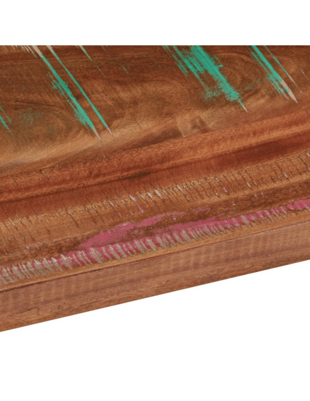 Piano Tavolo 110x80x2,5 cm Rettangolare in Massello di Recupero