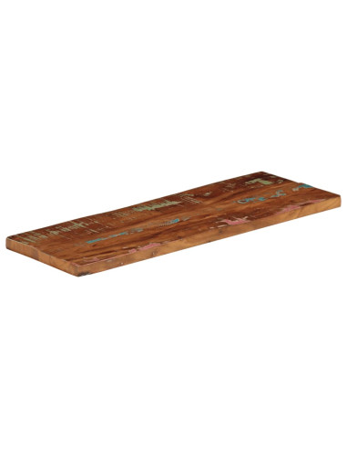 Piano Tavolo 90x40x3,8 cm Rettangolare in Massello di Recupero