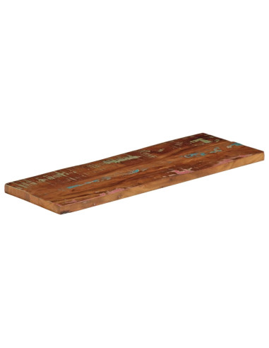 Piano Tavolo 90x30x3,8 cm Rettangolare in Massello di Recupero