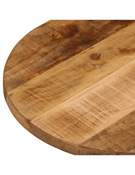 Piano Tavolo 100x50x2,5 cm Ovale Legno Massello Grezzo di Mango