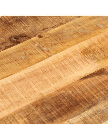 Piano Tavolo 100x50x2,5 cm Ovale Legno Massello Grezzo di Mango