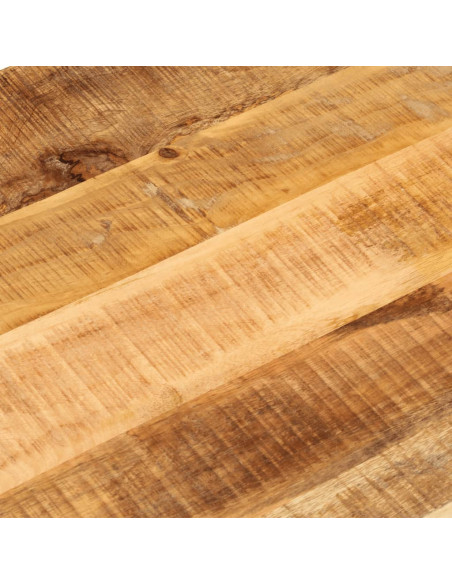 Piano Tavolo 100x50x2,5 cm Ovale Legno Massello Grezzo di Mango