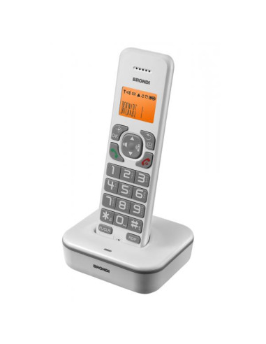 Brondi Bravo Star Telefono DECT Identificatore di chiamata Grigio, Bianco