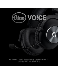 Logitech G PRO x Cuffia Gaming Cablata con Microfono Blue VO!CE, DTS Headphone:X 7.1 e Driver PRO-G da 50 mm, 7.1 Surround Pensa 2