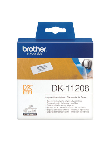Brother DK-11208 nastro per etichettatrice Nero su bianco