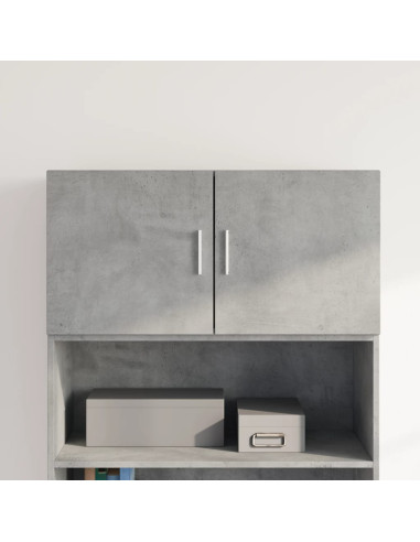 Mobile a Parete Grigio Cemento 80x42,5x40 cm Legno Multistrato