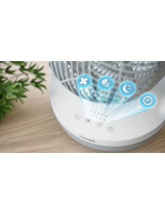 Philips Serie 2000 Ventilatore da tavolo CX2050/00, Flusso d'aria 738 m³/h, Ultra silenzioso 23db 2