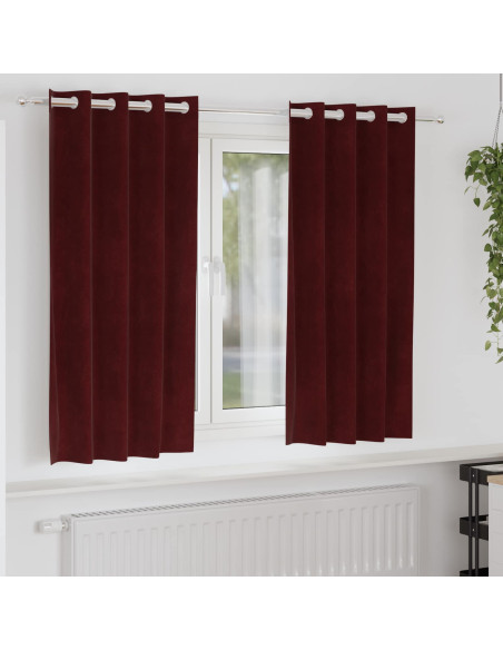 Tende oscuranti 2 pcs Rosso Vino 140 x 175 cm Velluto