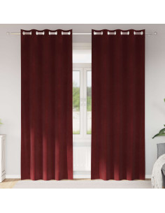 Tende oscuranti 2 pcs Rosso Vino 140 x 225 cm Velluto