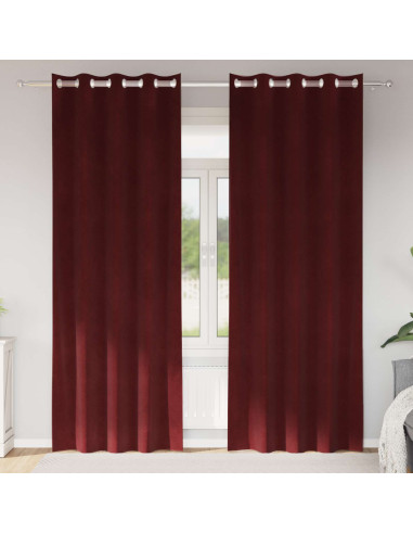 Tende oscuranti 2 pcs Rosso Vino 140 x 225 cm Velluto