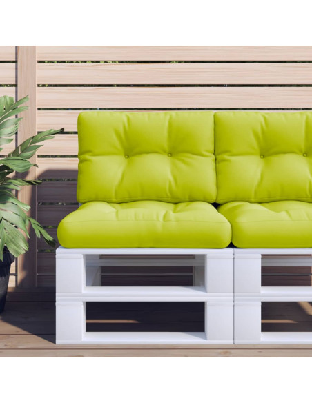 Cuscino per Pallet Verde Brillante 60x40x12 cm in Tessuto