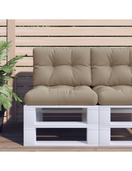 Cuscino per Pallet Tortora 50x40x12 cm in Tessuto