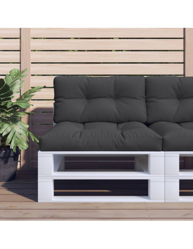 Cuscino per Pallet Nero 70x40x12 cm in Tessuto