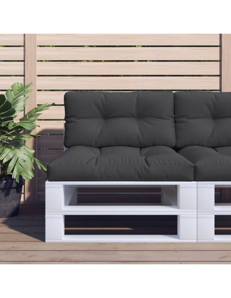 Cuscino per Pallet Nero 70x40x12 cm in Tessuto