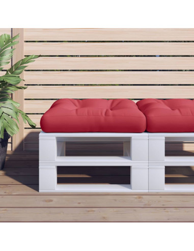 Cuscino per Pallet Rosso Vino 50x50x12 cm in Tessuto