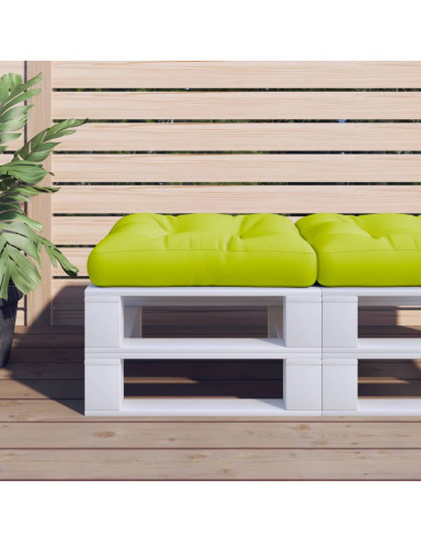 Cuscino per Pallet Verde Brillante 60x60x12 cm in Tessuto