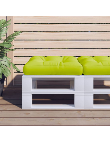 Cuscino per Pallet Verde Brillante 60x60x12 cm in Tessuto