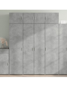 Armadietto Grigio Cemento 80x42,5x225 cm in Truciolato