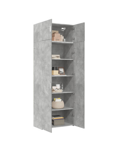 Armadietto Grigio Cemento 80x42,5x225 cm in Truciolato