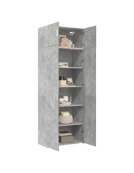 Armadietto Grigio Cemento 80x42,5x225 cm in Truciolato