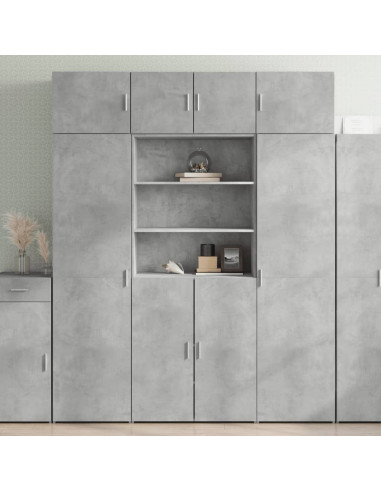 Armadietto Grigio Cemento 80x42,5x225 cm in Truciolato