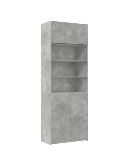 Armadietto Grigio Cemento 80x42,5x225 cm in Truciolato