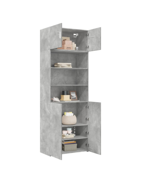 Armadietto Grigio Cemento 80x42,5x225 cm in Truciolato