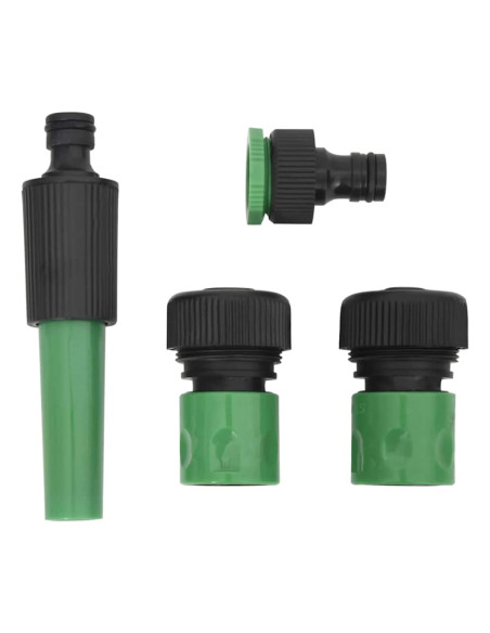 Avvolgitubo Autonomo Verde con Set Raccordi Tubo 0,5" 20 m PVC
