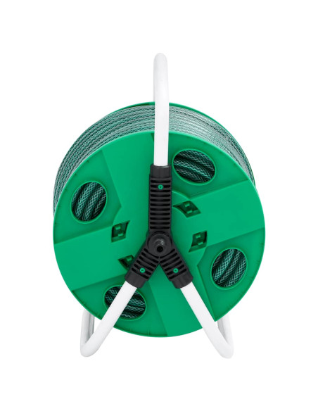 Avvolgitubo Autonomo Verde con Set Raccordi Tubo 0,5" 20 m PVC