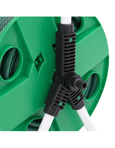 Avvolgitubo Autonomo Verde con Set Raccordi Tubo 0,5" 20 m PVC