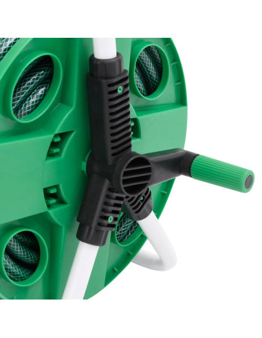 Avvolgitubo Autonomo Verde con Set Raccordi Tubo 0,5" 20 m PVC