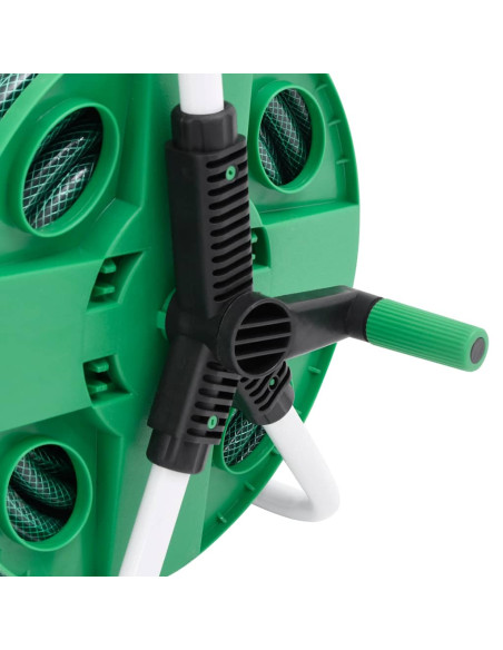 Avvolgitubo Autonomo Verde con Set Raccordi Tubo 0,5" 20 m PVC