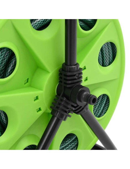 Avvolgitubo Autonomo Verde con Set Raccordi Tubo 0,5" 30 m PVC