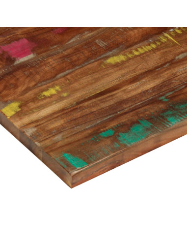 Piano Tavolo 120x60x1,5 cm Rettangolare in Massello di Recupero