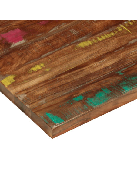 Piano Tavolo 80x70x1,5 cm Rettangolare in Massello di Recupero