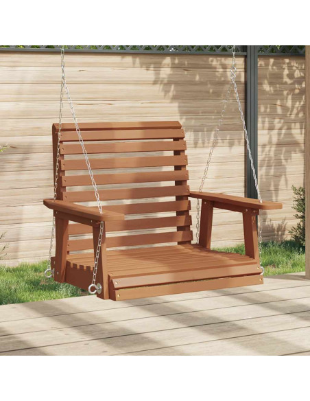 Dondolo da Giardino Catene in Metallo Marrone in Legno di Abete