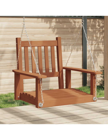 Dondolo da Giardino Catene in Metallo Marrone in Legno di Abete