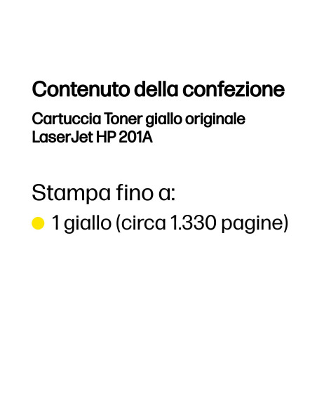 HP Cartuccia Toner giallo originale LaserJet 201A
