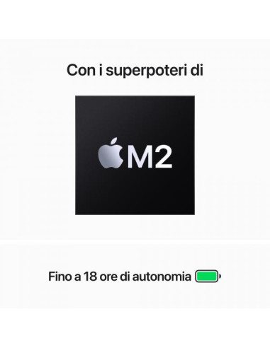 Apple MacBook Air 15" M2 8-core CPU 10-core GPU 256GB Grigio Siderale