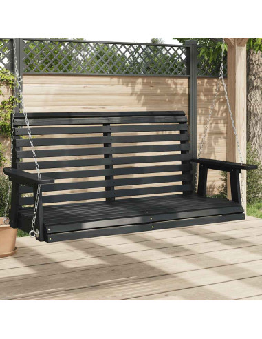Panca a Dondolo da Giardino Catene in Metallo in Legno di Abete