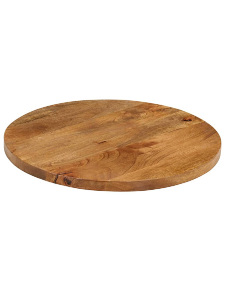 Piano per Tavolo Ø 60x2,5cm Rotondo in Legno Massello di Mango