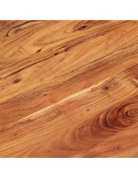 Piano Tavolo 140x60x2,5 cm Ovale in Legno Massello di Acacia